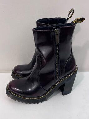 Dr. Martens Magdalena II Boots Maroon Size 9 Euro 41
